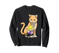 Mamma Gatta Queer Non Binaria Che Protegge Il Suo Piccolo Felpa