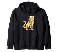 Mamma Gatta Queer Non Binaria Che Protegge Il Suo Piccolo Felpa con Cappuccio