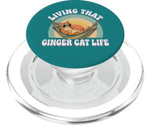 Mamma gatto arancione che vive quella vita da gatto rosso PopSockets PopGrip per MagSafe