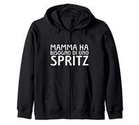 Mamma Ha Bisogno Di Uno Spritz Felpa con Cappuccio