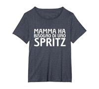 Mamma Ha Bisogno di Uno Spritz Maglietta, Donna Plus-Size, Pervinca, 6X