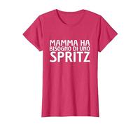 Mamma Ha Bisogno di Uno Spritz Maglietta, Donna, Rosso mélange, XXL