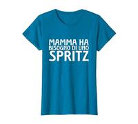 Mamma Ha Bisogno di Uno Spritz Maglietta, Donna, Zaffiro, S