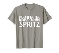 Mamma Ha Bisogno di Uno Spritz Maglietta, Uomo, Ardesia, L