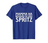 Mamma Ha Bisogno di Uno Spritz Maglietta, Uomo, Blu Reale, L