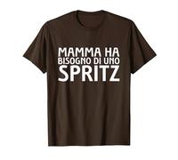 Mamma Ha Bisogno di Uno Spritz Maglietta, Uomo, Marrone, 3XL