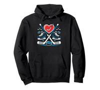 Mamma Hockey Mammina Genitore Felpa con Cappuccio