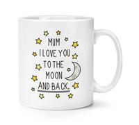 Mamma i Love You To The Moon And Back 284ml Tazza - Della Giorno Regalo Stars