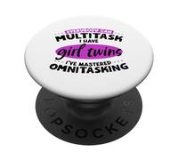 Mamma multitasking - due figlie gemelle PopSockets PopGrip Adesivo