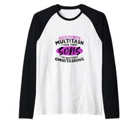 Mamma Multitasking - Tre Figli Maglia con Maniche Raglan