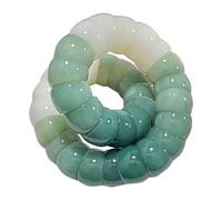 Mamma naturale Nonna Messaggio Gioielli di giada bianca Confezione dito di colore sfumato Design sfumato Involucro dito Giocare agli studenti che giocano Messaggi Luna Braccialetti Polso Anelli, A