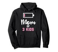 Mamma of 3 Kids Low Battery Felpa con Cappuccio