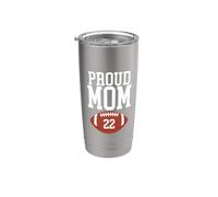 Mamma orgogliosa del calcio n. 22 Bicchiere termico in acciaio inox doppia parete