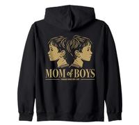 Mamma Orgogliosa di Ragazzi - Caos Amore Materno Boys Mom Felpa con Cappuccio