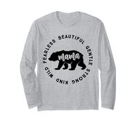 Mamma Orsa | Mama Bear Beautiful Gentle Strong Kind Wild FEA Maglia a Manica