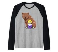 Mamma Orso Queer Non binaria Maglia con Maniche Raglan