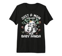 Mamma Panda Love Just A Mom Who Loves Her Baby Panda Maglietta Premium