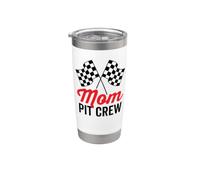 Mamma Pit Crew per il partito da corsa squadra mamma costume Bicchiere termico in acciaio inox doppia parete