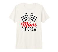 Mamma Pit Crew per Il Partito da Corsa Squadra Mamma Costume Maglietta Premium