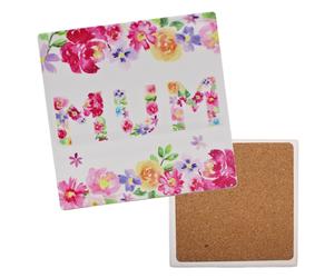 Mamma Regalo Sottobicchiere con Floreale Design E Lettere Festa Della Giorno