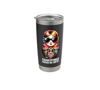 Mamma Russa Matryoshka Russo Per Russi Matryoshka Bicchiere termico in acciaio inox doppia parete