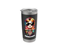 Mamma Russa Matryoshka Russo Per Russi Matryoshka Bicchiere termico in acciaio inox doppia parete