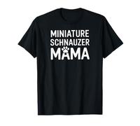 Mamma Schnauzer in Miniatura, Simpatica Stampa a Zampa per Le Mamme del Cane Maglietta