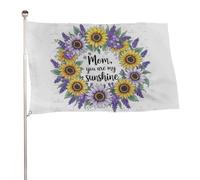 "Mamma, sei il mio raggio di sole" 2x3 piedi, resistente striscione decorativo per esterni, bandiere di benvenuto per patio, bandiere primaverili per cortile