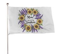 "Mamma, sei il mio raggio di sole" 3x5 piedi, resistente striscione decorativo per esterni, bandiere di benvenuto per patio, bandiere primaverili per cortile