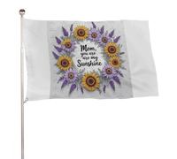 "Mamma, sei il mio raggio di sole" 3x5 piedi, resistente striscione decorativo per esterni, bandiere di benvenuto per patio, bandiere primaverili per cortile