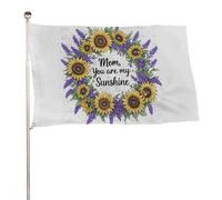 "Mamma, sei il mio raggio di sole" 3x5 piedi, resistente striscione decorativo per esterni, bandiere di benvenuto per patio, bandiere primaverili per cortile