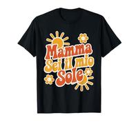 Mamma Sei Il Mio Sole Retro 70s Vintage Groovy Maglietta
