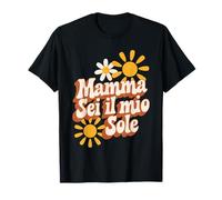 Mamma Sei Il Mio Sole Retro 70s Vintage Groovy Maglietta