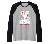 Mamma Senior el 2026 Baseball Laurea Cuore Amore Maglia con Maniche Raglan
