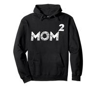 Mamma Squared Mamma 2 Secondo Bambino Annuncio di Gravidanza Felpa con Cappuccio