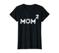 Mamma Squared Mamma 2 Secondo Bambino Annuncio di Gravidanza Maglietta