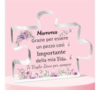 Mamma Targhe e Cartelli Decorativi Acrilico Placca Ornamenti Donne Festa Madre Regali Personalizzato Compleanno Natale Scrivania Casa Segni Decorazione Mammina Pensionamento Apprezzare Ricordo