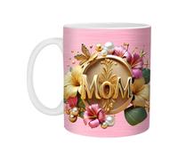 Mamma Tazza di caffè, Mamma Tazze per en - Tazza di acqua in ceramica - Elegante modello floreale apprezzamento tazza da tè per gli amanti del tè figlia figlio nuove mamme femmina
