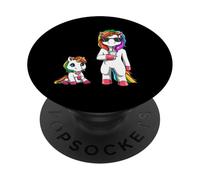 Mamma Unicorno Simpatica E Divertente Con Il Suo Piccolo PopSockets PopGrip Adesivo