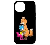 Mamma Volpe Pansessuale Protettiva Abbraccio Per L'orgoglio Custodia per iPhone 15