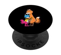 Mamma Volpe Pansessuale Protettiva Abbraccio Per L'orgoglio PopSockets PopGrip Adesivo