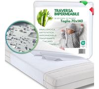 MammaVaiTra Traversa Impermeabile in Bambù - 70 x 140 cm (conf da 1 pz) - Made in Italy - Traverse Neonato, Lettino Neonato