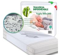MammaVaiTra Traverse Impermeabili in Bambù - 100 x 200 cm (conf da 1 pz) - Made in Italy - Coprimaterasso Letto Matrimoniale