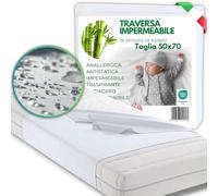 MammaVaiTra Traverse Impermeabili in Bambù - 50 x 70 cm (conf da 1 pz) - Made in Italy - Traversine Neonato Fasciatoio, Culla, Ovetto, Passeggino e Carrozzina