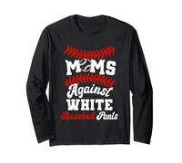 Mamme Contro Bianco Baseball Pantaloni Divertente Baseball Mamma Scherzo Maglia a Manica