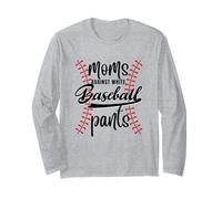 Mamme Contro Bianco Baseball Pantaloni Divertente Baseball Mamma Scherzo Maglia a Manica