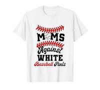 Mamme Contro Bianco Baseball Pantaloni Divertente Baseball Mamma Scherzo Maglietta