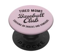 Mamme stanche Baseball Club Sopravvivere su Snack e Homerun PopSockets PopGrip Adesivo