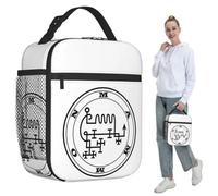 Mammona Demone Sigillo Nero Occulto Magick Sigillo Isolato Pranzo Sacchetto per Bambini Refrigeratore Termico Cibo Scatola Tote Lunch Box Contenitore