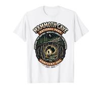 Mammoth Cave National Park Kentucky Retro Hiker Cave Emblema Maglietta